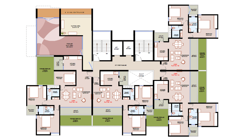 WING C - 2BHK Podium Level